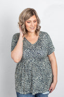 MARKDOWN ~ Sarah Ruffle Top - Leopard ~ In Store