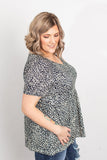 MARKDOWN ~ Sarah Ruffle Top - Leopard ~ In Store