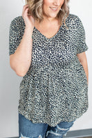 MARKDOWN ~ Sarah Ruffle Top - Leopard ~ In Store