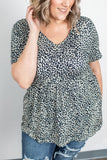 MARKDOWN ~ Sarah Ruffle Top - Leopard ~ In Store
