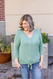 MARKDOWN ~ Riley Button Top - Sage ~ In Store