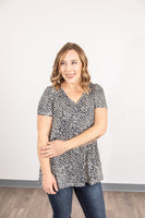 MARKDOWN ~ Sarah Ruffle Top - Leopard ~ In Store