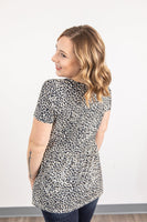MARKDOWN ~ Sarah Ruffle Top - Leopard ~ In Store