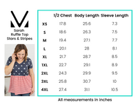 MARKDOWN ~ Sarah Ruffle Top - Stars and Stripes ~ In Store