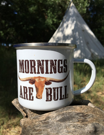 Mornings Are Bull Camp Mug