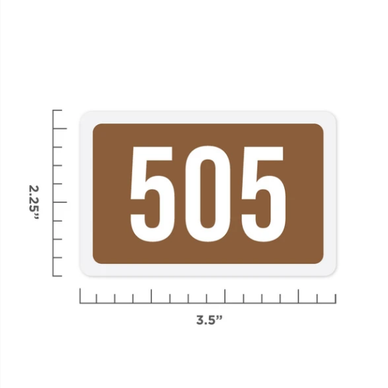 Trail 505 Sticker – Tangerine Fox Market