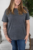 Vintage Wash Boyfriend Tee - Charcoal ~ In Store