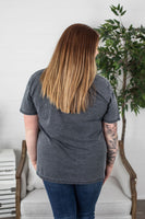Vintage Wash Boyfriend Tee - Charcoal ~ In Store
