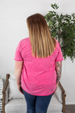 Vintage Wash Boyfriend Tee - Pink ~ In Store
