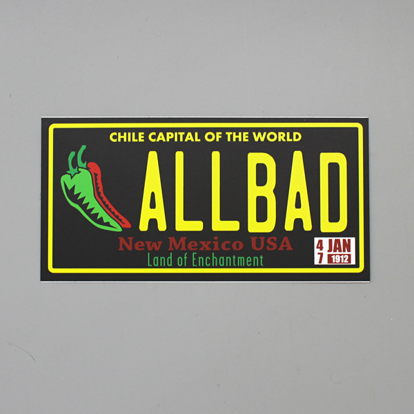 All Bad License Plate - Sticker
