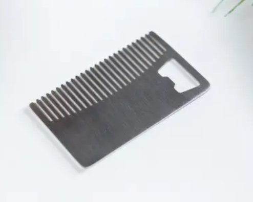 Stainless Steel Beard Comb and Bottle Opener
