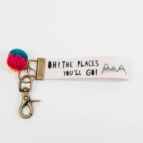 Oh! ~ Words to Live By Canvas Keychain ~ In Store