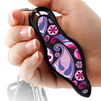 Pink Paisley MUNIO Self Defense Keychain