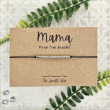 Handmade Morse Code Bracelet - Mama: Silver Tone