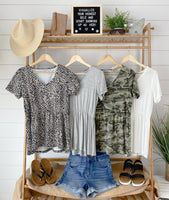 MARKDOWN ~ Sarah Ruffle Top - Leopard ~ In Store