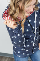 MARKDOWN ~ Stars and Stripes Zip Up Hoodie--In Store S thru 3X