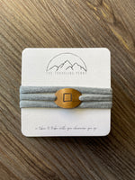 New Mexico Home State Cloth Wrap Bracelet Grey
