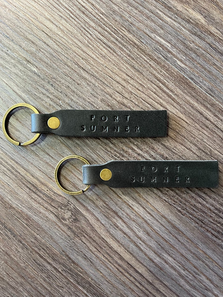 Fort Sumner Genuine Leather Key Fob~Espresso