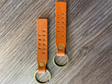 Fort Sumner Genuine Leather Key Fob ~ Natural Brown