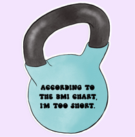 According to the BMI chart Sticker Decal