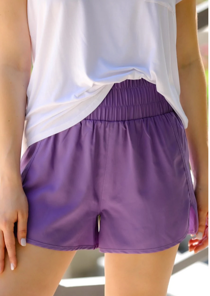 Finish Line Active Wear Shorts ~ Purple