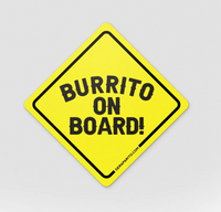 Burrito on Board Sticker